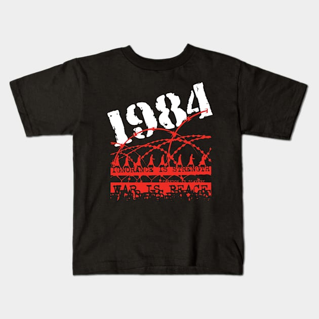 1984 Kids T-Shirt by vivalarevolucio